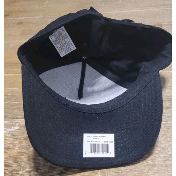 NFL Cincinnati Bengals Embroidered Black Snapback Youth Hat Team Apparel Cap - Picture 4 of 6